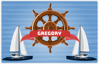 Thumbnail for Personalized Sailboats Placemat IX - Ships Wheel -  View