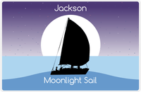 Thumbnail for Personalized Sailboats Placemat X - Moonlight Sail -  View
