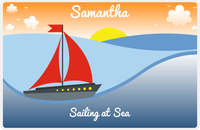 Thumbnail for Personalized Sailboats Placemat V - Sailing at Sea -  View