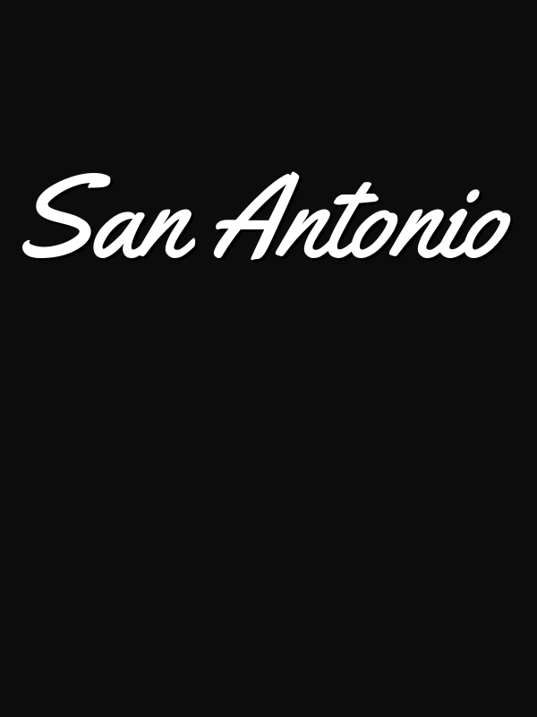 Personalized San Antonio T-Shirt - Black - Decorate View