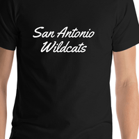 Thumbnail for Personalized San Antonio T-Shirt - Black - Shirt Close-Up View