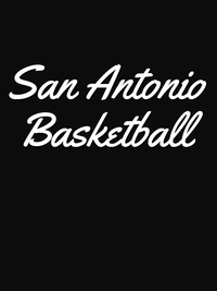Thumbnail for Personalized San Antonio Basketball T-Shirt - Black - Decorate View