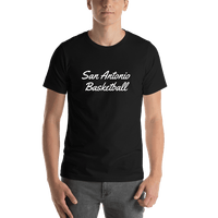Thumbnail for Personalized San Antonio Basketball T-Shirt - Black - Shirt View