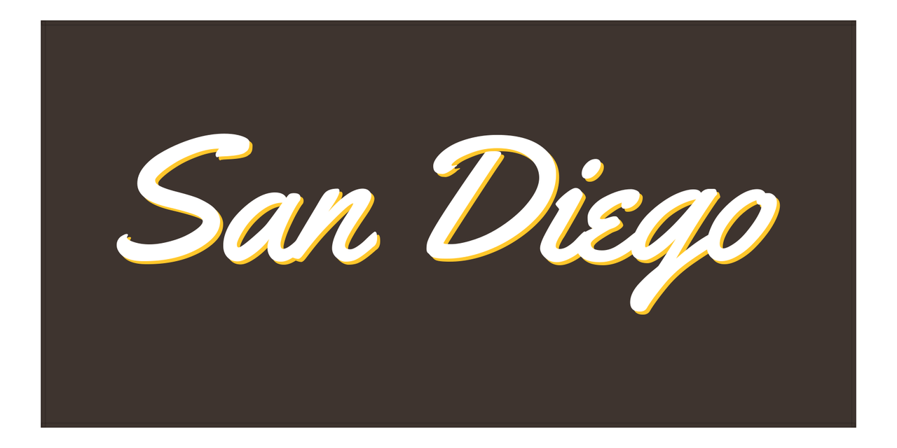 Personalized San Diego Beach Towel - Front View