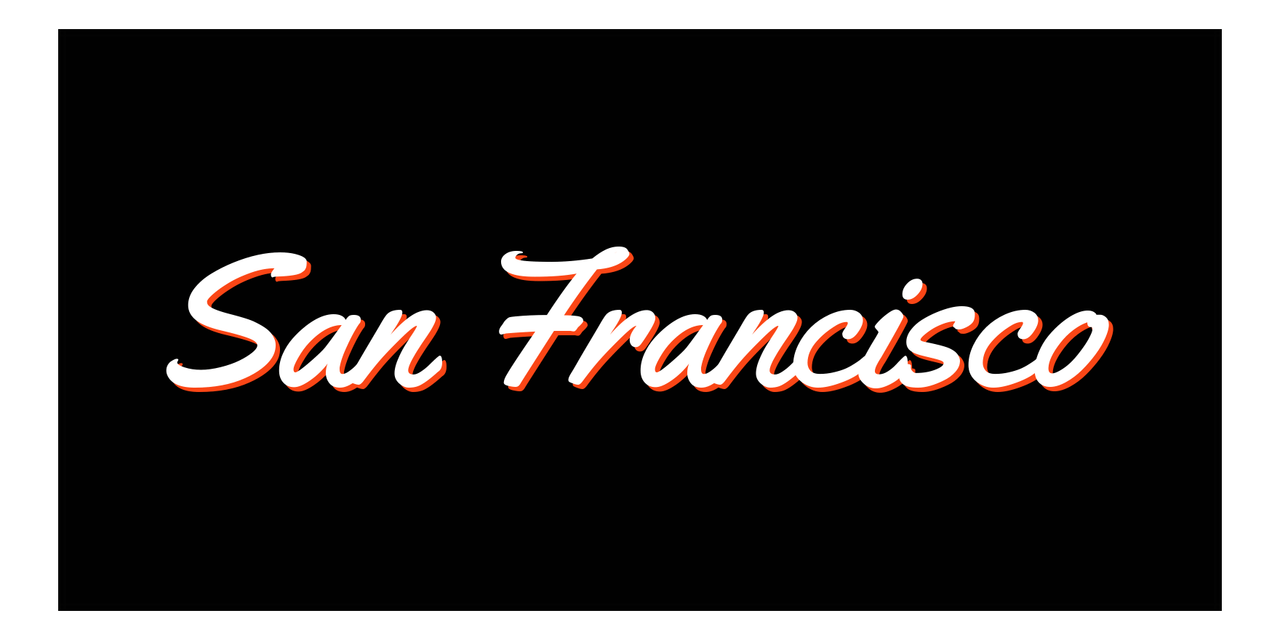 Personalized San Francisco Beach Towel - Front View