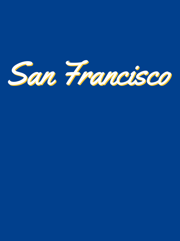 Personalized San Francisco T-Shirt - Blue - Decorate View
