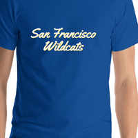 Thumbnail for Personalized San Francisco T-Shirt - Blue - Shirt Close-Up View