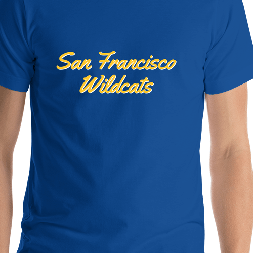 Personalized San Francisco T-Shirt - Blue - Shirt Close-Up View