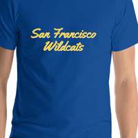 Thumbnail for Personalized San Francisco T-Shirt - Blue - Shirt Close-Up View