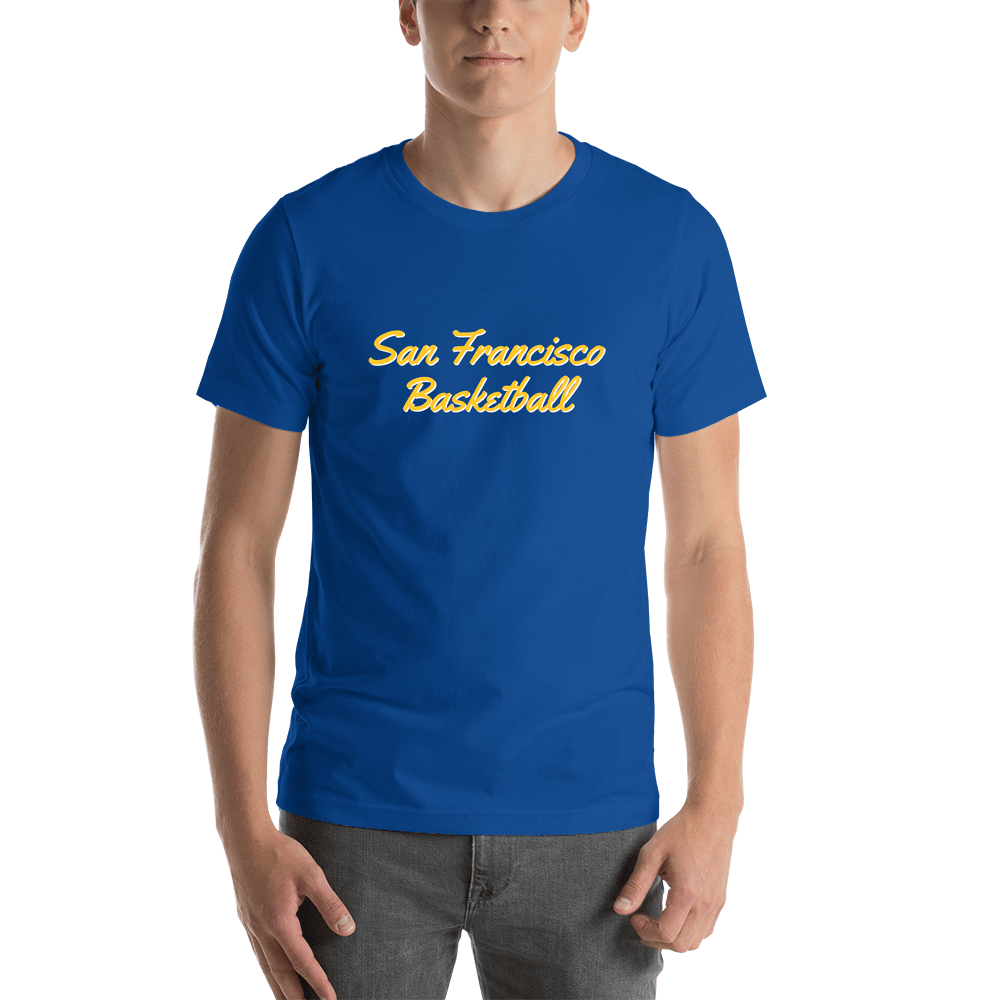 Personalized San Francisco Basketball T-Shirt - Blue - Shirt View