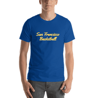 Thumbnail for Personalized San Francisco Basketball T-Shirt - Blue - Shirt View