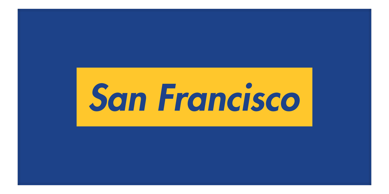 Personalized San Francisco Beach Towel - Front View