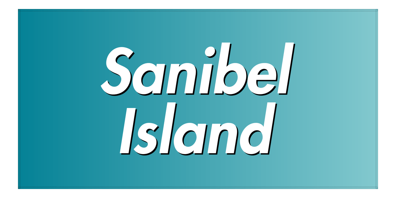 Sanibel Island Ombre Beach Towel - Front View