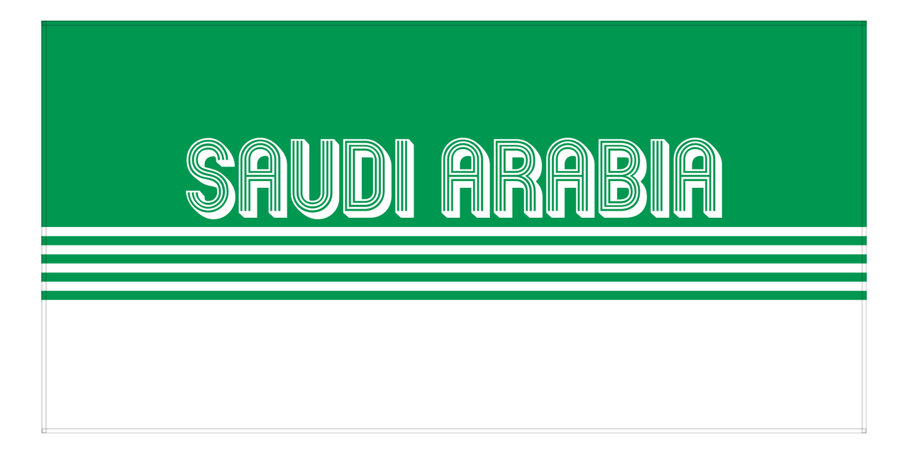 Personalized Saudi Arabia Beach Towel - Front View
