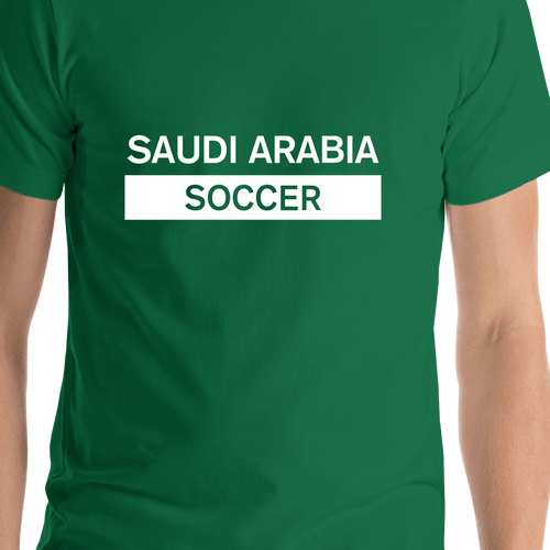 Saudi Arabia Soccer T-Shirt - Green - Shirt Close-Up View