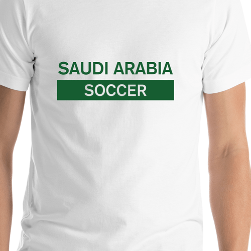 Saudi Arabia Soccer T-Shirt - White - Shirt Close-Up View