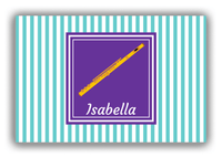 Thumbnail for Personalized School Band Canvas Wrap & Photo Print I - Teal Background - Flute - Front View