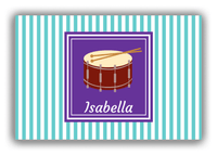 Thumbnail for Personalized School Band Canvas Wrap & Photo Print I - Teal Background - Snare - Front View