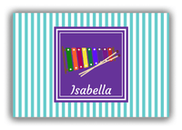 Thumbnail for Personalized School Band Canvas Wrap & Photo Print I - Teal Background - Xylophone - Front View