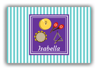 Thumbnail for Personalized School Band Canvas Wrap & Photo Print I - Teal Background - Hand Percussion - Front View