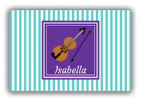 Thumbnail for Personalized School Band Canvas Wrap & Photo Print I - Teal Background - Violin - Front View
