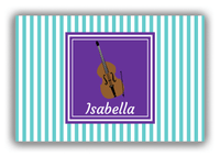 Thumbnail for Personalized School Band Canvas Wrap & Photo Print I - Teal Background - Bass - Front View