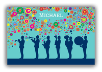 Thumbnail for Personalized School Band Canvas Wrap & Photo Print III - Teal Background - Front View