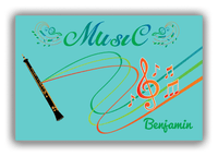 Thumbnail for Personalized School Band Canvas Wrap & Photo Print IV - Teal Background - Oboe - Front View