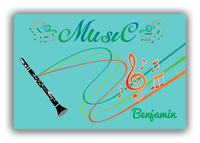 Thumbnail for Personalized School Band Canvas Wrap & Photo Print IV - Teal Background - Clarinet - Front View