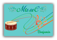 Thumbnail for Personalized School Band Canvas Wrap & Photo Print IV - Teal Background - Snare - Front View