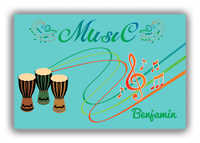 Thumbnail for Personalized School Band Canvas Wrap & Photo Print IV - Teal Background - Congas - Front View