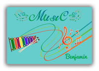 Thumbnail for Personalized School Band Canvas Wrap & Photo Print IV - Teal Background - Xylophone - Front View