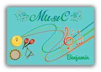 Thumbnail for Personalized School Band Canvas Wrap & Photo Print IV - Teal Background - Hand Percussion - Front View