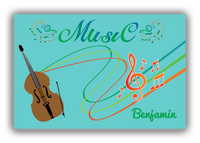 Thumbnail for Personalized School Band Canvas Wrap & Photo Print IV - Teal Background - Bass - Front View