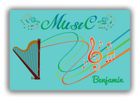 Thumbnail for Personalized School Band Canvas Wrap & Photo Print IV - Teal Background - Harp - Front View