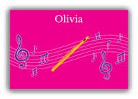 Thumbnail for Personalized School Band Canvas Wrap & Photo Print V - Pink Background - Flute - Front View