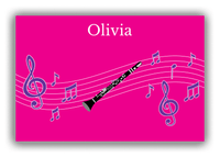 Thumbnail for Personalized School Band Canvas Wrap & Photo Print V - Pink Background - Clarinet - Front View