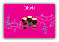 Thumbnail for Personalized School Band Canvas Wrap & Photo Print V - Pink Background - Congas - Front View