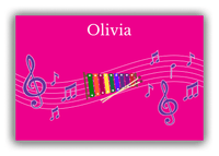 Thumbnail for Personalized School Band Canvas Wrap & Photo Print V - Pink Background - Xylophone - Front View