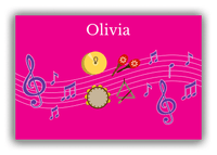 Thumbnail for Personalized School Band Canvas Wrap & Photo Print V - Pink Background - Hand Percussion - Front View