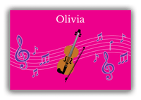Thumbnail for Personalized School Band Canvas Wrap & Photo Print V - Pink Background - Violin - Front View