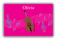 Thumbnail for Personalized School Band Canvas Wrap & Photo Print V - Pink Background - Cello - Front View