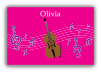 Thumbnail for Personalized School Band Canvas Wrap & Photo Print V - Pink Background - Bass - Front View
