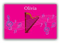 Thumbnail for Personalized School Band Canvas Wrap & Photo Print V - Pink Background - Harp - Front View