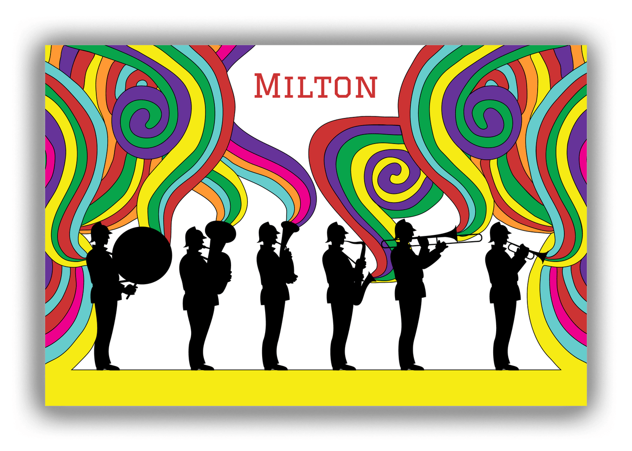 Personalized School Band Canvas Wrap & Photo Print VI - White Background - Front View