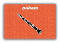 Thumbnail for Personalized School Band Canvas Wrap & Photo Print VII - Orange Background - Clarinet - Front View