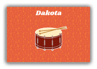Thumbnail for Personalized School Band Canvas Wrap & Photo Print VII - Orange Background - Snare - Front View