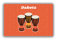 Thumbnail for Personalized School Band Canvas Wrap & Photo Print VII - Orange Background - Congas - Front View
