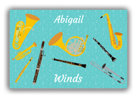 Thumbnail for Personalized School Band Canvas Wrap & Photo Print X - Teal Background - Front View