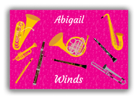 Thumbnail for Personalized School Band Canvas Wrap & Photo Print X - Pink Background - Front View